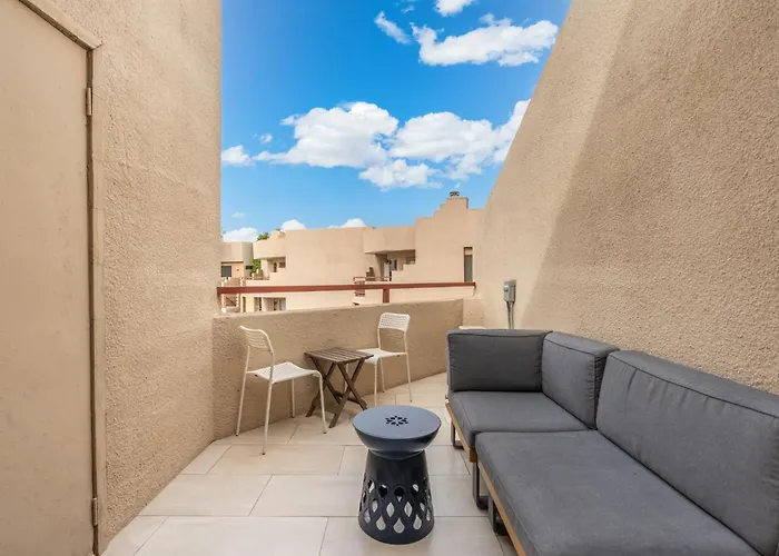 Mid-century, Two-story With Private Balconies & Pool View Apartment *